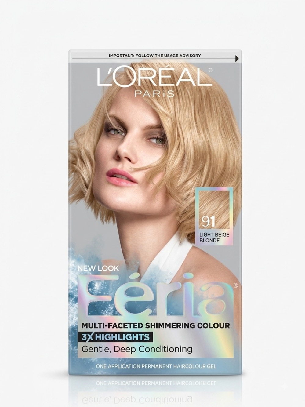 NIB L'Oreal Feria Permanent Hair Color - 91 Light Beige Blonde 2 Pack